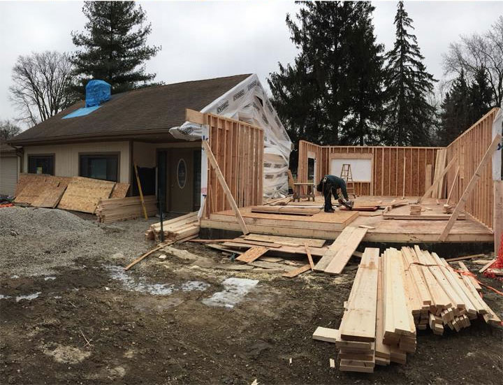 We Woke Up in This New Construction House. The Carpenter begins framing out the exterior walls.