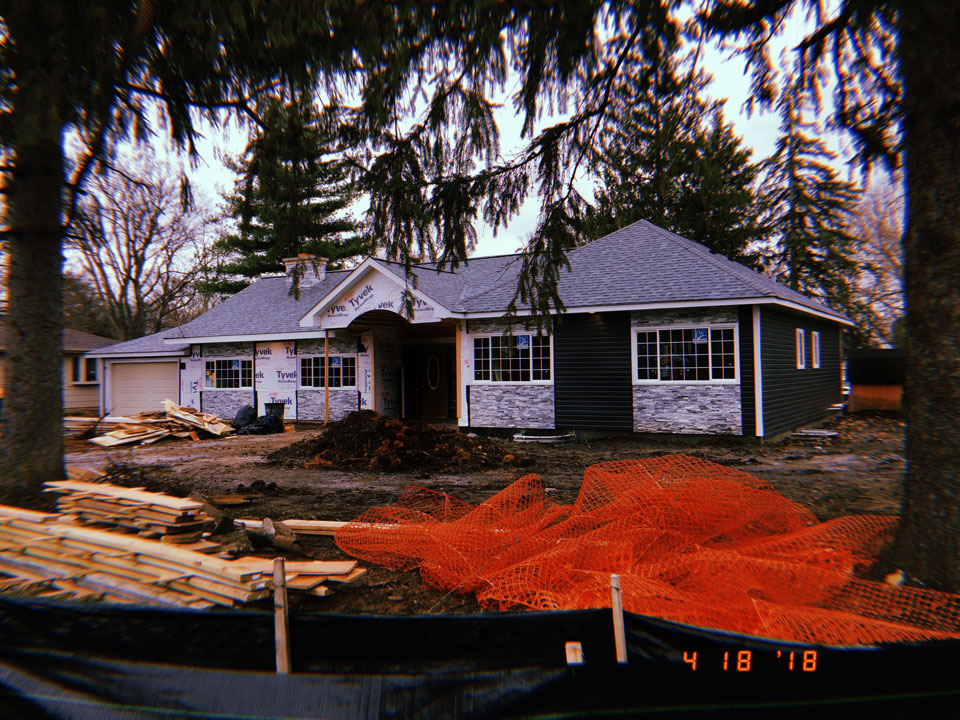 We Woke Up In This New House Siding and Stone In Progress Picture
